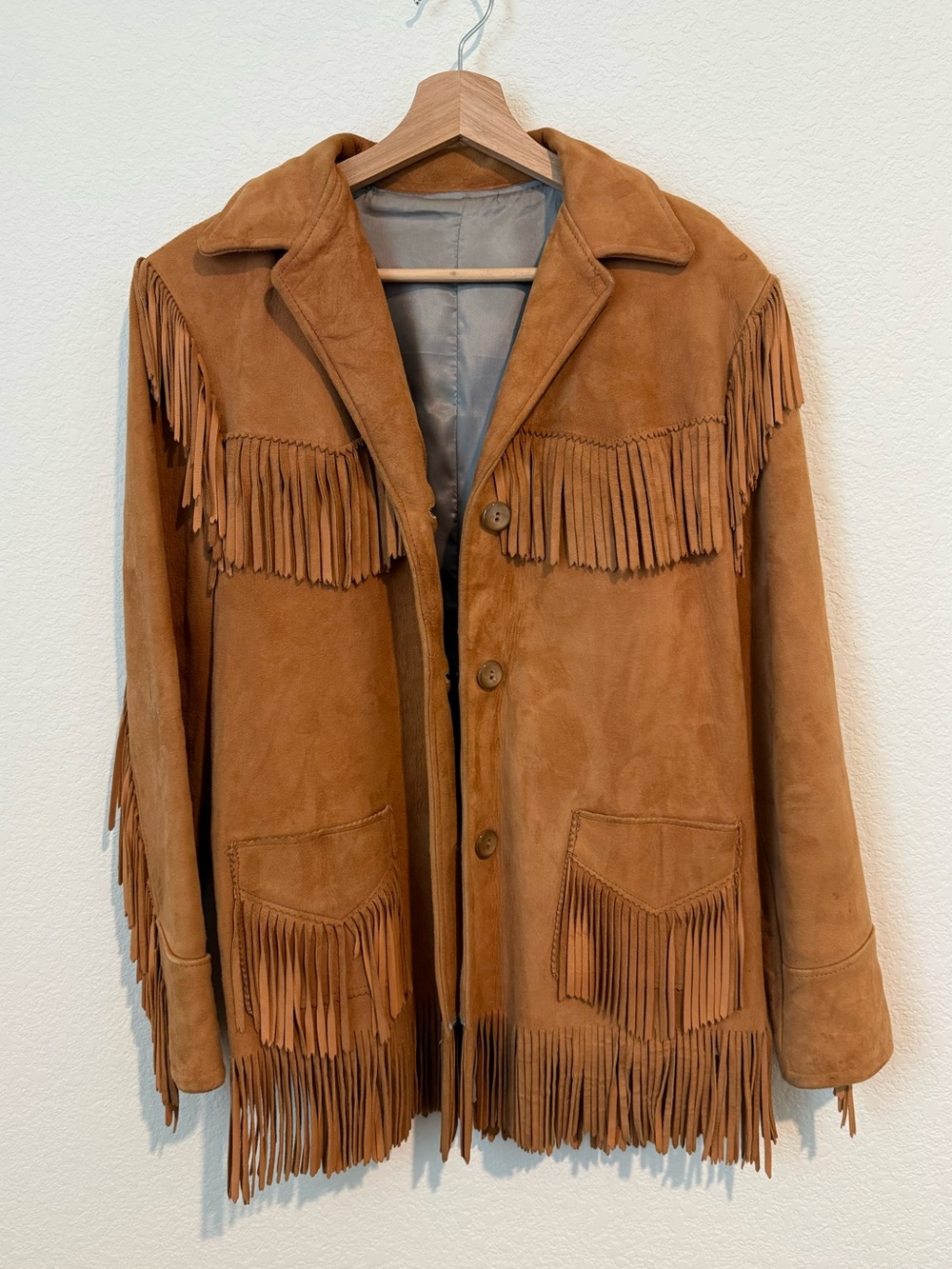 Vintage Fringe Suede Button-Up Jacket K Bar Z Ranchwear